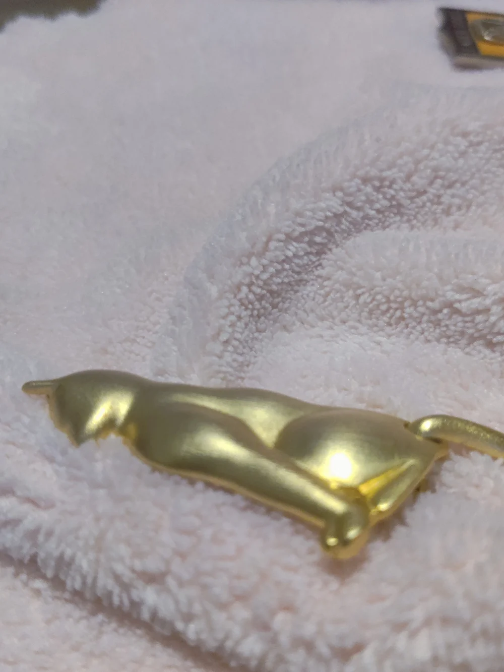 Gold Cat-Shaped Enamel Pin - Classic Cat Silhouette